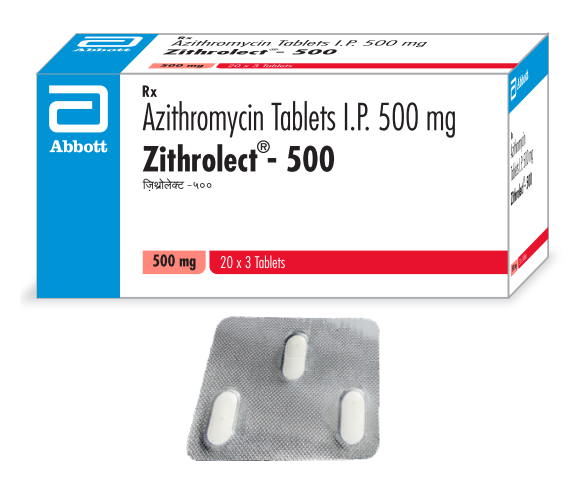 ZITHROLECT 500MG 3’S TABLET