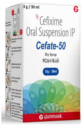 CEFATE 50MG DRY SYRUP (WFI) 30ML