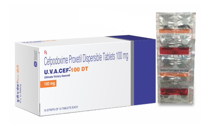 U.V.A CEF 100MG DT TABLET