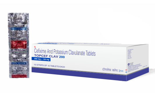 TOPCEF CLAV 200MG TABLET(ALUM)