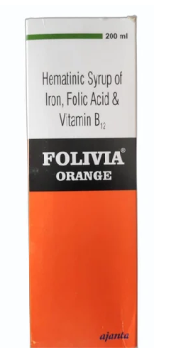 FOLIVIA ORANGE SYRUP 200ML