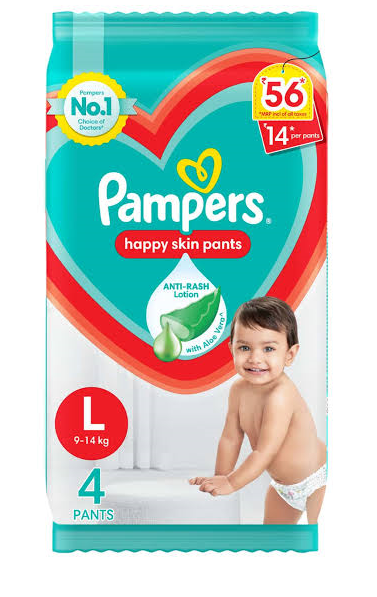 PAMPERS RED PANTS 4’S (SIZE L)