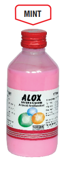 ALOX ANTACID SUSPENSION 170ML MINT FLAVOR