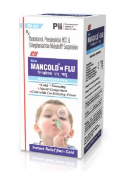 MANCOLD N FLU SUSPENSION 60ML