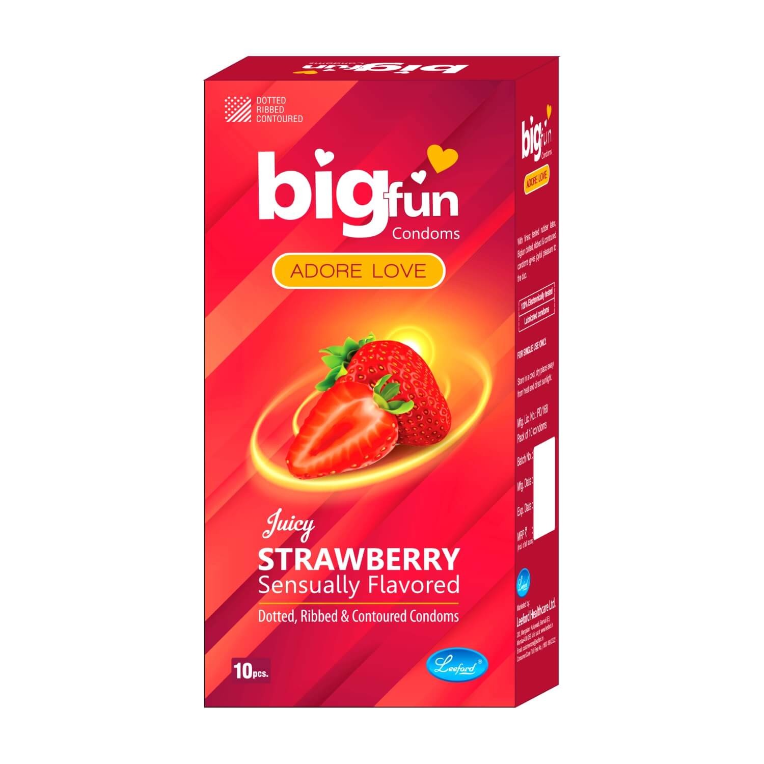 BIGFUN STRAWBERRY CONDOM 10’S