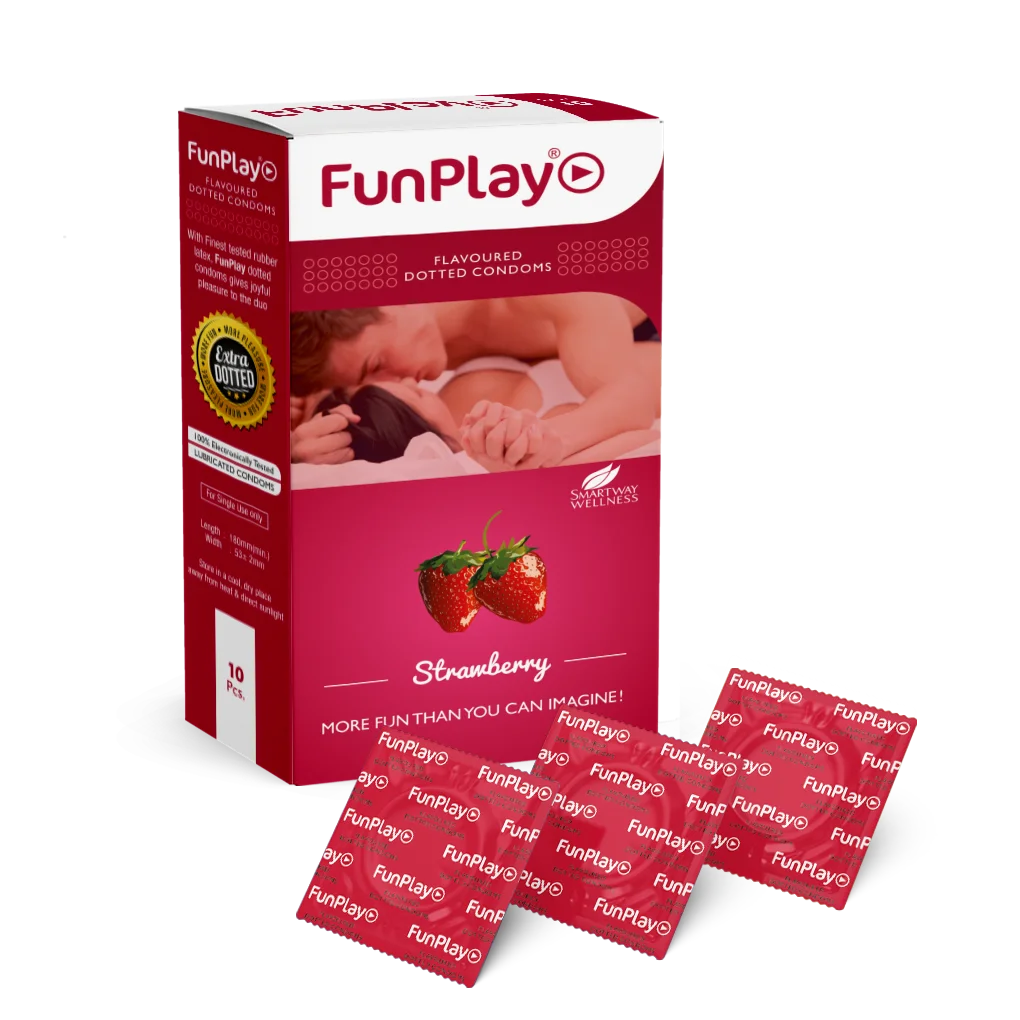 FUNPLAY STRAWBERRY CONDOM 10’S