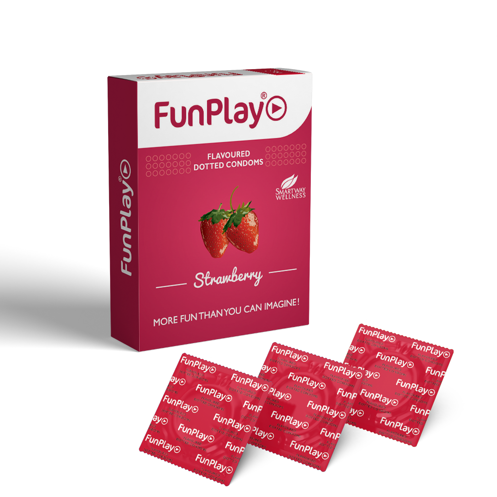 FUNPLAY STRAWBERRY CONDOM  3’S