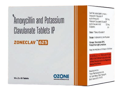 ZONECLAV 625MG TABLET